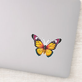 Mooie veelkleurige vlinder sticker