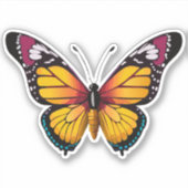 Mooie veelkleurige vlinder sticker (Voorkant)