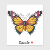Mooie veelkleurige vlinder sticker (Vel)