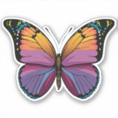Mooie veelkleurige vlinder sticker (Voorkant)