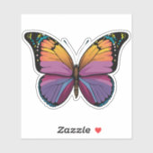 Mooie veelkleurige vlinder sticker (Vel)