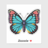 Mooie veelkleurige vlinder sticker (Vel)