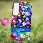 Mooie, veelzijdige Jouw naam, gepersonaliseerde Fl Samsung Galaxy Hoesje<br><div class="desc">Deze florale Samsung-telefoon is een schoonheid. Het  bloemontwerp biedt een veelheid aan kleuren met een plek om jouw naam aan de voorkant in te voegen.</div>