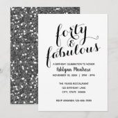 Mooie veertig & Fabulous Verjaardag Kaart (Voorkant / Achterkant)