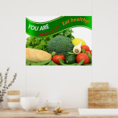Mooie Veggies "Jij bent wat je eet" Poster (Keuken)