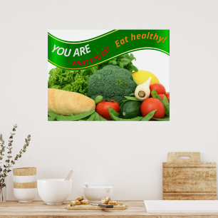 Mooie Veggies "Jij bent wat je eet" Poster