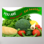 Mooie Veggies "Jij bent wat je eet" Poster (Voorkant)