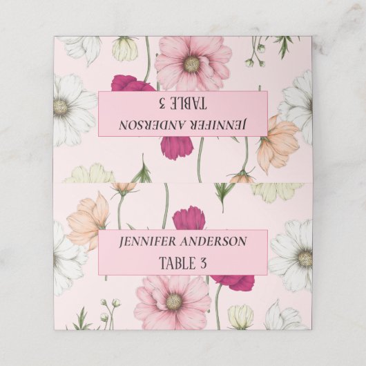 Mooie veld bloemen trouwplaats kaarten plaatskaartje (Buitenkant ongevouwen)