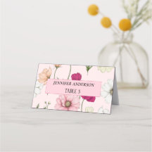 Mooie veld bloemen trouwplaats kaarten