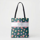 Mooie veldbloemen met naam tote bag (Voorkant)