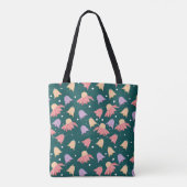 Mooie veldbloemen met naam tote bag (Achterkant)