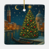 mooie venetiaanse kerst keramisch ornament (Achterkant)