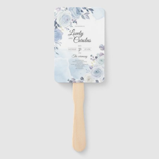 Mooie ventilator voor speciale bruiloft handwaaier (Achterkant)