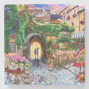 Mooie ventilatormarkt stenen onderzetter