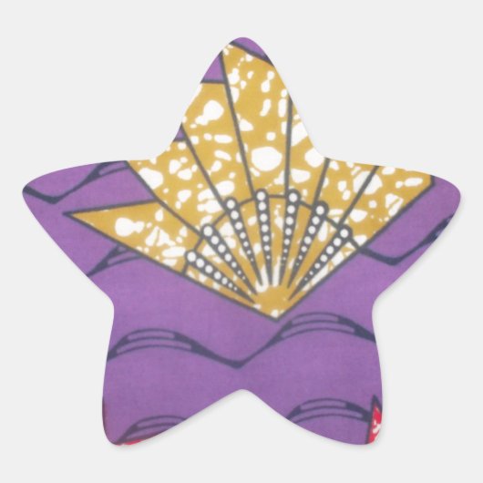Mooie Verbazingwekkende Afrikaanse  Paarse Gouden  Ster Sticker (Voorkant)
