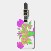 Mooie Verbazingwekkende Baby Roze Inspirerend Bloe Bagagelabel (Voorkant verticaal)