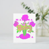 Mooie Verbazingwekkende Baby Roze Inspirerend Bloe Briefkaart (Staand voorkant)