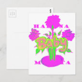 Mooie Verbazingwekkende Baby Roze Inspirerend Bloe Briefkaart (Voorkant / Achterkant)