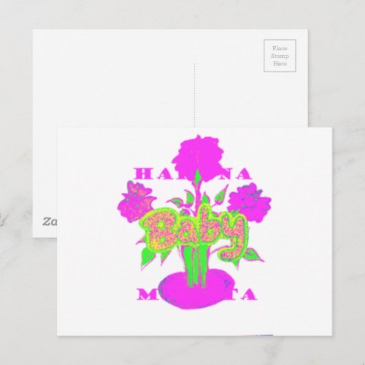 Mooie Verbazingwekkende Baby Roze Inspirerend Bloe Briefkaart (Voorkant / Achterkant)