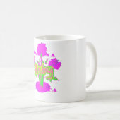 Mooie Verbazingwekkende Baby Roze Inspirerend Bloe Koffiemok (Voorkant rechts)