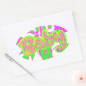 Mooie Verbazingwekkende Baby Roze Inspirerend Bloe Ovale Sticker (Envelop)