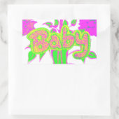 Mooie Verbazingwekkende Baby Roze Inspirerend Bloe Rechthoekige Sticker (Tas)