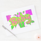 Mooie Verbazingwekkende Baby Roze Inspirerend Bloe Rechthoekige Sticker (Envelop)