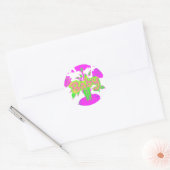 Mooie Verbazingwekkende Baby Roze Inspirerend Bloe Ronde Sticker (Envelop)