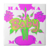 Mooie Verbazingwekkende Baby Roze Inspirerend Bloe Tegeltje (Voorkant)