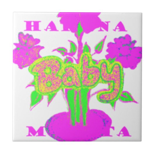 Mooie Verbazingwekkende Baby Roze Inspirerend Bloe Tegeltje (Voorkant)