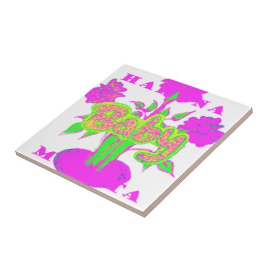 Mooie Verbazingwekkende Baby Roze Inspirerend Bloe Tegeltje (Zijkant)