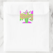 Mooie Verbazingwekkende Baby Roze Inspirerend Bloe Vierkante Sticker (Tas)