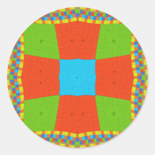 Mooie verbazingwekkende Europese kleurrijke etnisc Ronde Sticker