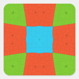 Mooie verbazingwekkende Europese kleurrijke etnisc Vierkante Sticker