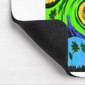 Mooie verbazingwekkende golvende zomergolf bloemen muismat (Hoek)