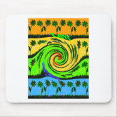 Mooie verbazingwekkende golvende zomergolf bloemen muismat (Voorkant)