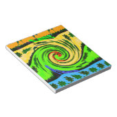 Mooie verbazingwekkende golvende zomergolf bloemen notitieblok (Schuin)