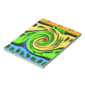 Mooie verbazingwekkende golvende zomergolf bloemen notitieblok (Linkerzijde)