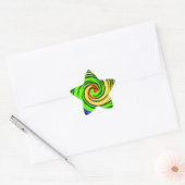 Mooie verbazingwekkende golvende zomergolf bloemen ster sticker (Envelop)