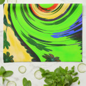 Mooie verbazingwekkende golvende zomergolf bloemen theedoek (Gevouwen)