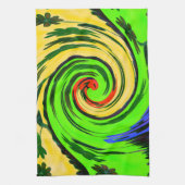 Mooie verbazingwekkende golvende zomergolf bloemen theedoek (Verticaal)