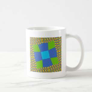 Mooie Verbazingwekkende Groene Blauwe Cyaan Kunstp Koffiemok