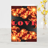 Mooie verbazingwekkende kleurrijke universum Liefd Kaart (Gele Bloem)