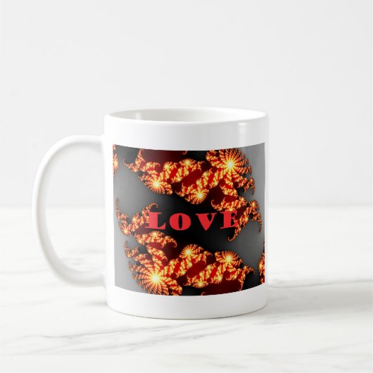 Mooie verbazingwekkende kleurrijke universum Liefd Koffiemok (Links)