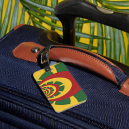 Mooie Verbazingwekkende Rasta Kleuren Kunstprint Bagagelabel