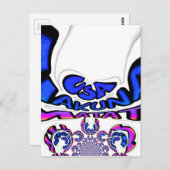 Mooie Verbazingwekkende USA Fun Text Art Pattern D Briefkaart (Voorkant / Achterkant)