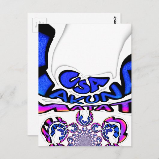 Mooie Verbazingwekkende USA Fun Text Art Pattern D Briefkaart (Voorkant / Achterkant)