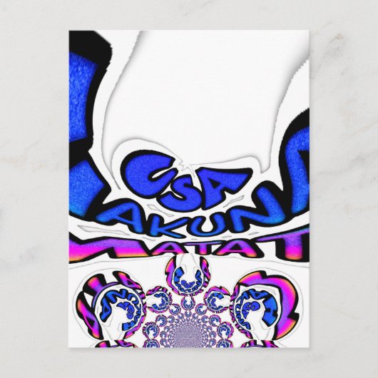 Mooie Verbazingwekkende USA Fun Text Art Pattern D Briefkaart (Voorkant)