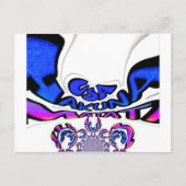 Mooie Verbazingwekkende USA Fun Text Art Pattern D Briefkaart (Voorkant)