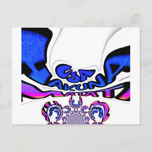 Mooie Verbazingwekkende USA Fun Text Art Pattern D Briefkaart (Voorkant)